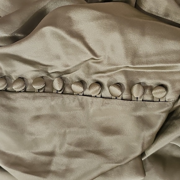 Reformation Jeany 100% Silk Dress in Olive Oil - Picture 9 of 9